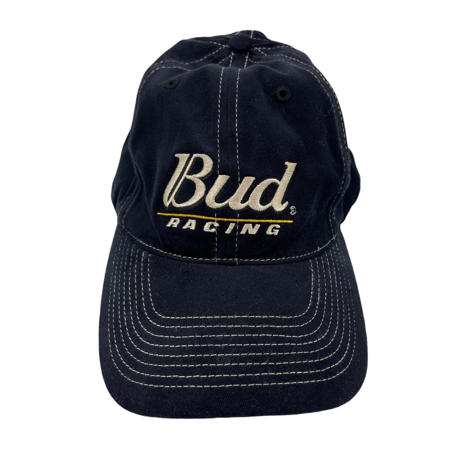 Anheuser Busch Wink Eye 2003 Bud Racing Baseball Hat Blue Embroidered