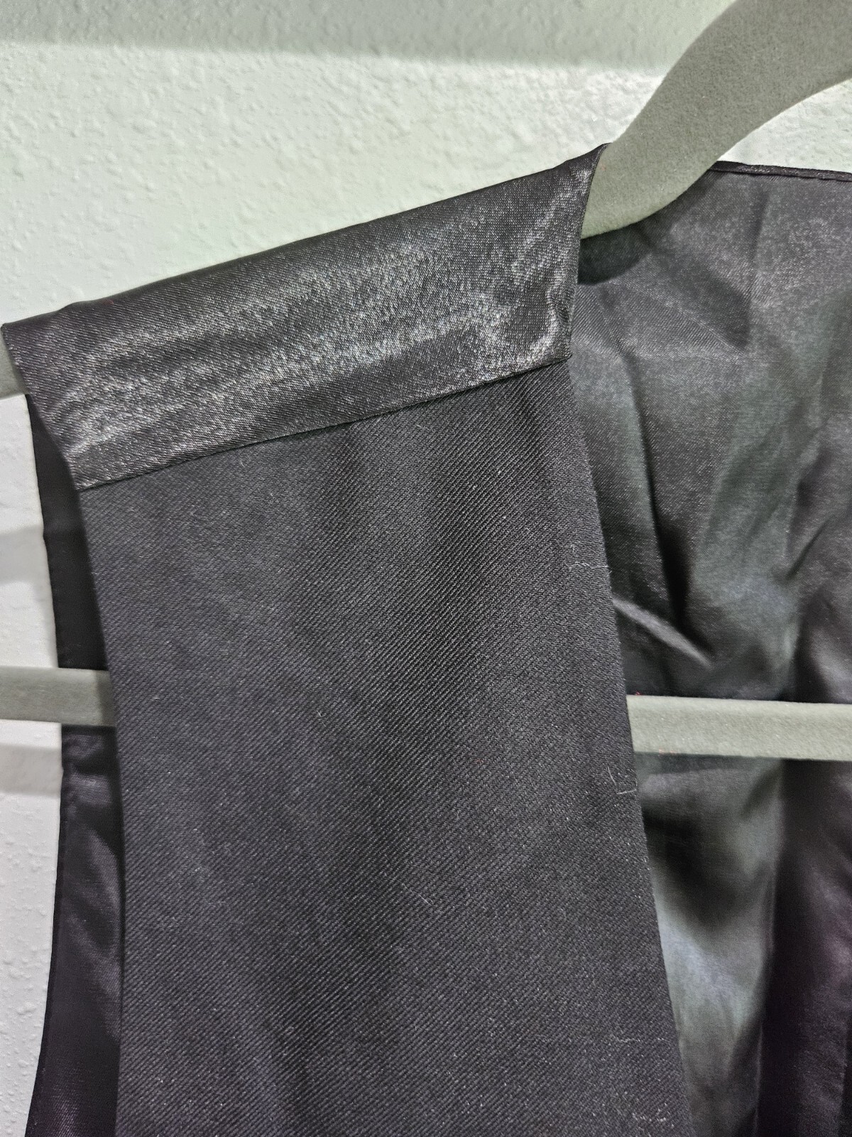 Mens Solid Black Waistcoat Button Front Vest V-Ne… - image 5