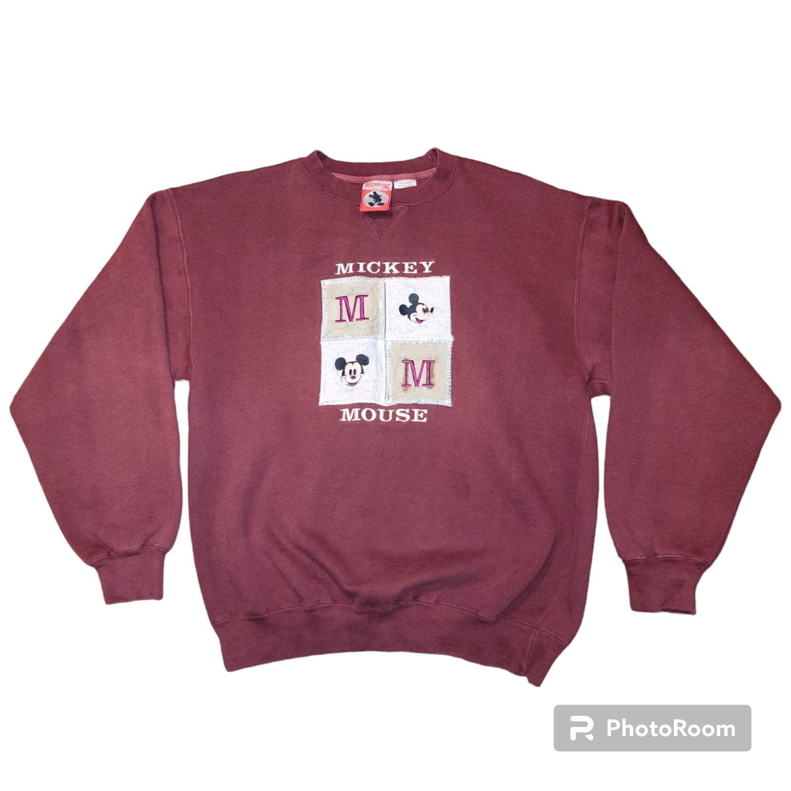 Vintage Disney's Mickey Mouse Patchwork Graphic C… - image 1