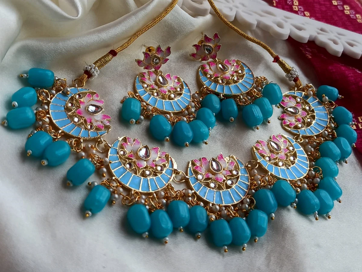 Indian choker necklace clearance ebay