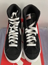 Image of Nike Blazer Mid ‘77 Suede (GS) | Size UK 6 | Black / White | Brand New