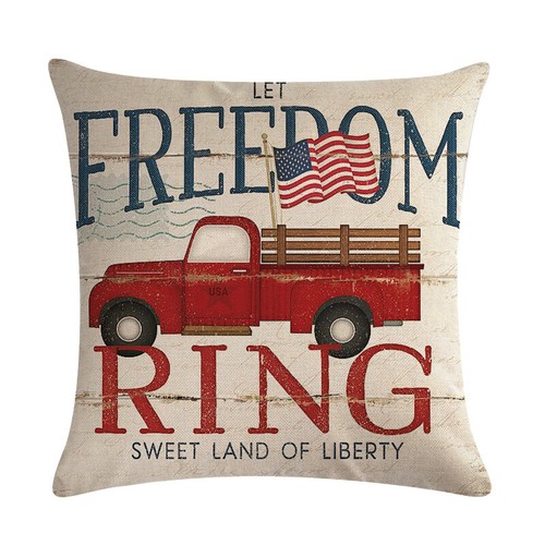 Rustic Farmhouse Cushion Cover Linen Noel Farms Christmas Pillow Case 18 x 18 in - Picture 6 of 33