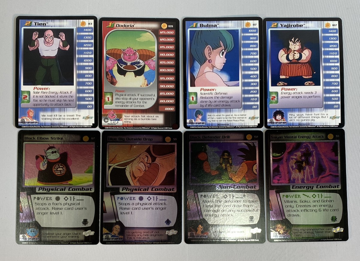 Vintage Score 2000 Dragonball Z CCG Game Set 8-Card Lot Foils