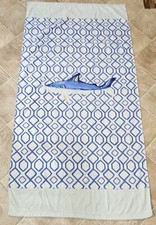 Pottery Barn Kids Classic Rugby Blue And White Shark Boat Beach Towel Stripes