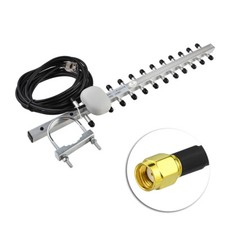 Outdoor Directional 2.4GHz WiFi 15dBi Yagi Antenna,RP-SMA Connector and 5m Cable