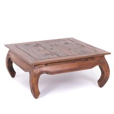 COUCHTISCH "EAST 80" | Recyclingholz massiv, 80x80x35cm (BxTxH) | Opiumtisch