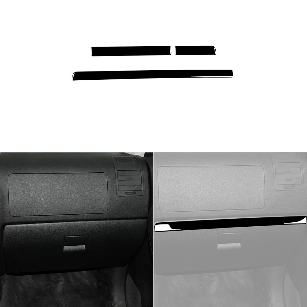 48Pcs Glossy Piano Black Kits Interior Dashboard Cover TrimA