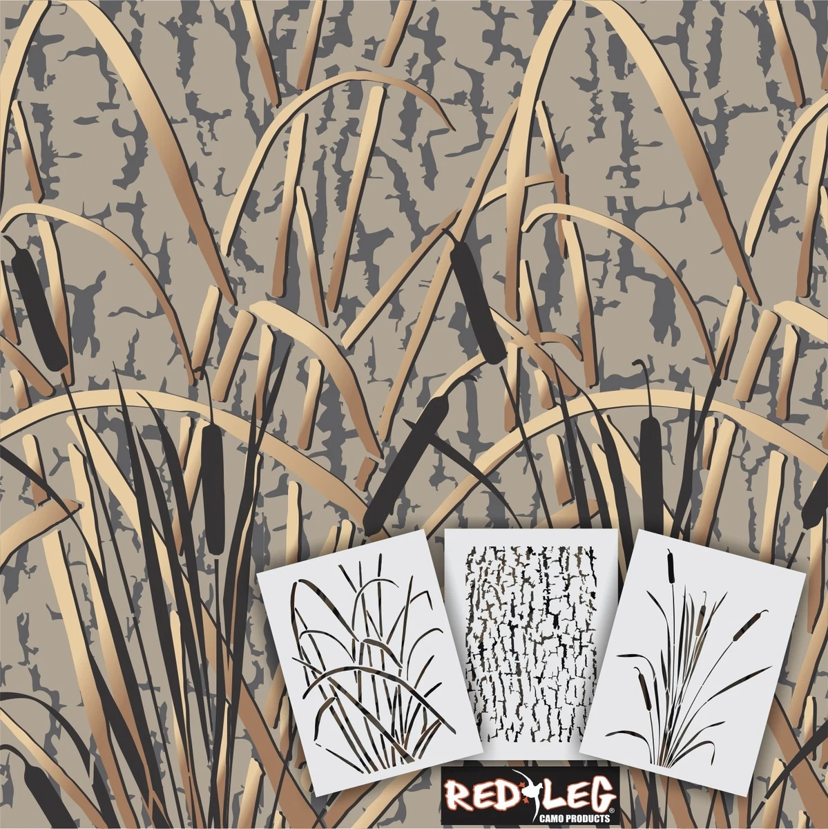 Marsh Camo Stencils