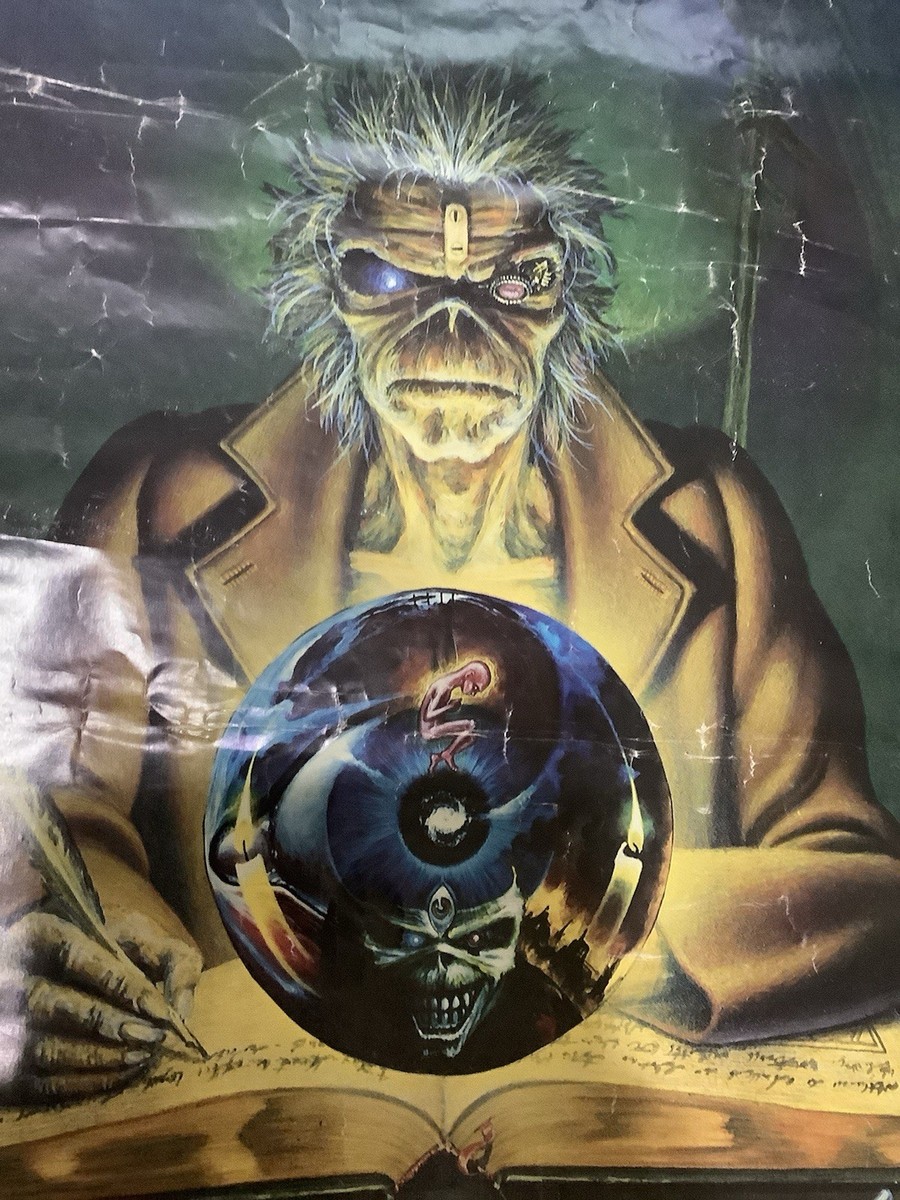 1987 IRON MAIDEN SIX FOOT Door Poster Lot (3) 75” X 25” 1998