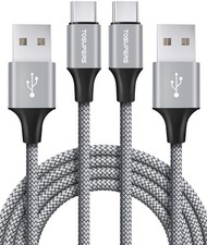  10ft, 2-Pack USB C Cable Fast Charging, Long USB A to Type C Charger Cable Bra