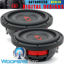 (2) DD AUDIO SL610-D2 10" SLIM SHALLOW 1200W DUAL 2-OHM SUBWOOFERS BASS SPEAKERS
