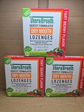 (Lot Of 3)  TheraBreath Dry Mouth Lozenges  Tart Berry - Total. 72 Ct Exp.5/27