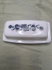 Vintage Pyrex Covered Butter Dish In Old Town Blue Onion Pattern
