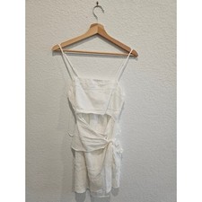 Cotton Candy White Cotton Mini Dress Size Small – Casual Summer Sundress
