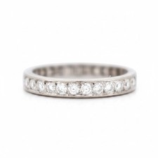 Antique Art Deco Diamond Eternity Band 2.00 C...