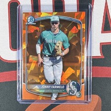 2024 Bowman Chrome Draft Sapphire Orange Jonny Farmelo Mariners /25 BDC-193 RC