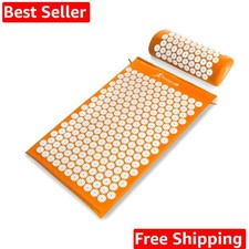 Acupressure Mat and Pillow Set for Back/Neck Pain Relief and Muscle Relaxatio...