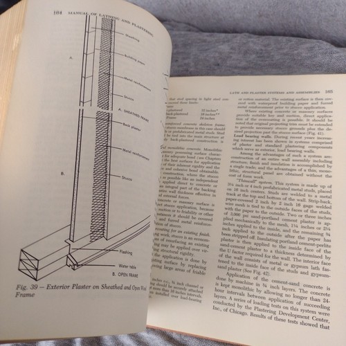 1965 Hardcover - Manual Of Lathing And Plastering by John R. Diehl A.I.A. - Picture 13 of 15