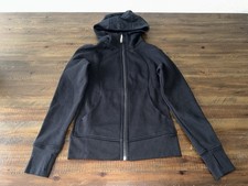 lululemon Women s Scuba Full Zip Hoodie Black 6 LW4CGVS Gym Athletic Workout