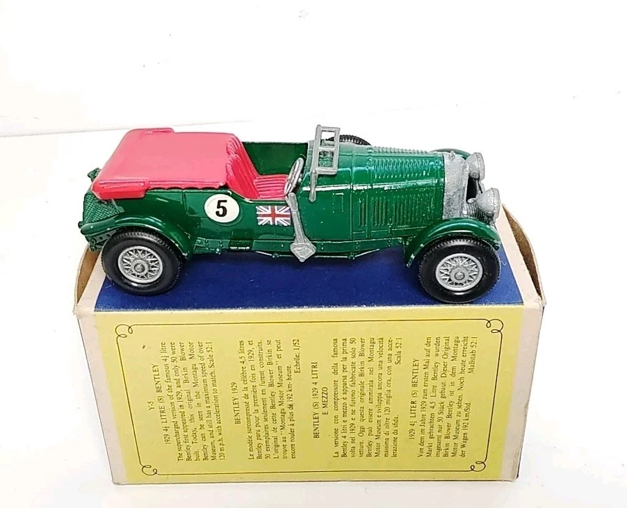 Ventilador Matchbox Y-5 1929 4 1/2 litros Bentley na caixa D2 original VNM - Imagem 2 de 4