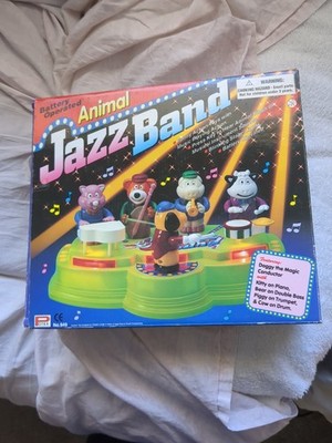 VTG Potex Animal Jazz Band B/O Toy Doggy Kitty Bear Piggy & Cow Play Instruments