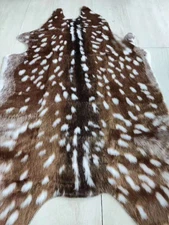 Faux Fur Sika Deer Print Animal Skin Hide Pelt Area Rug Mat Carpet US
