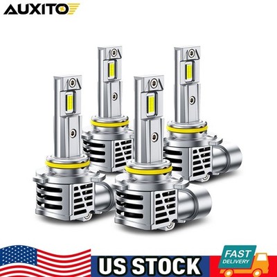 4x AUXITO 9005 9006 Combo LED Headlight High Low Beam Bulbs 6000K Cool White M6S