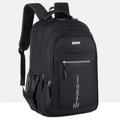 Sac à dos noir voyage unisexe rangement ordinateur sport scolaire TT-00067 - Photo 1/4