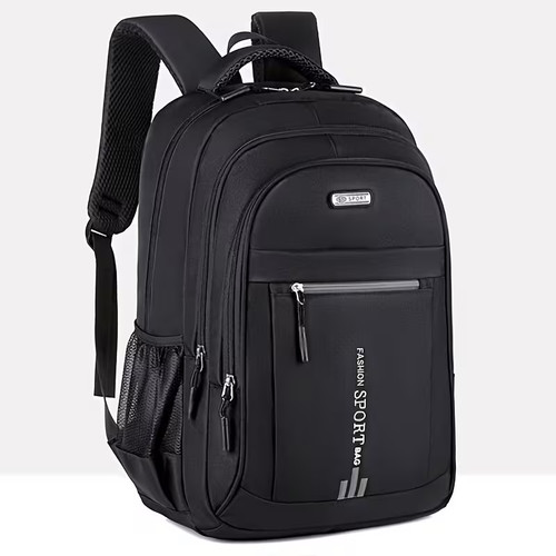 Sac à dos noir voyage unisexe
