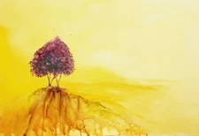 Original Watercolor On Canvas. "Together" 21 X 30