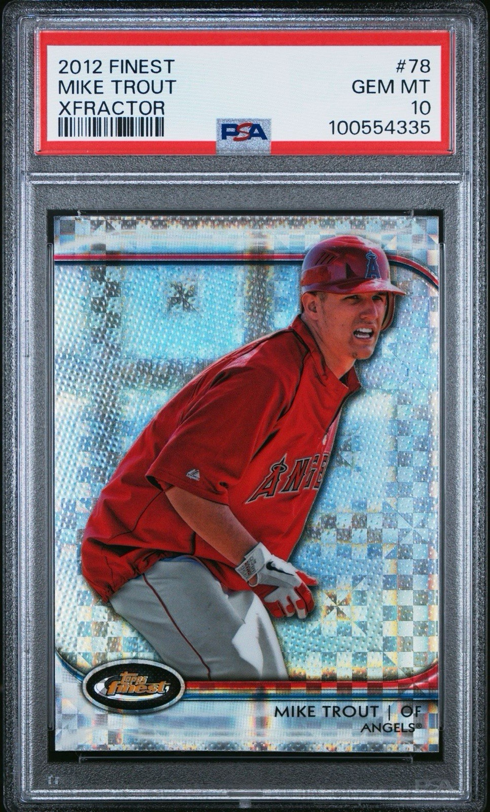 2012 Topps Finest - Mike Trout #78 XFractor PSA 10