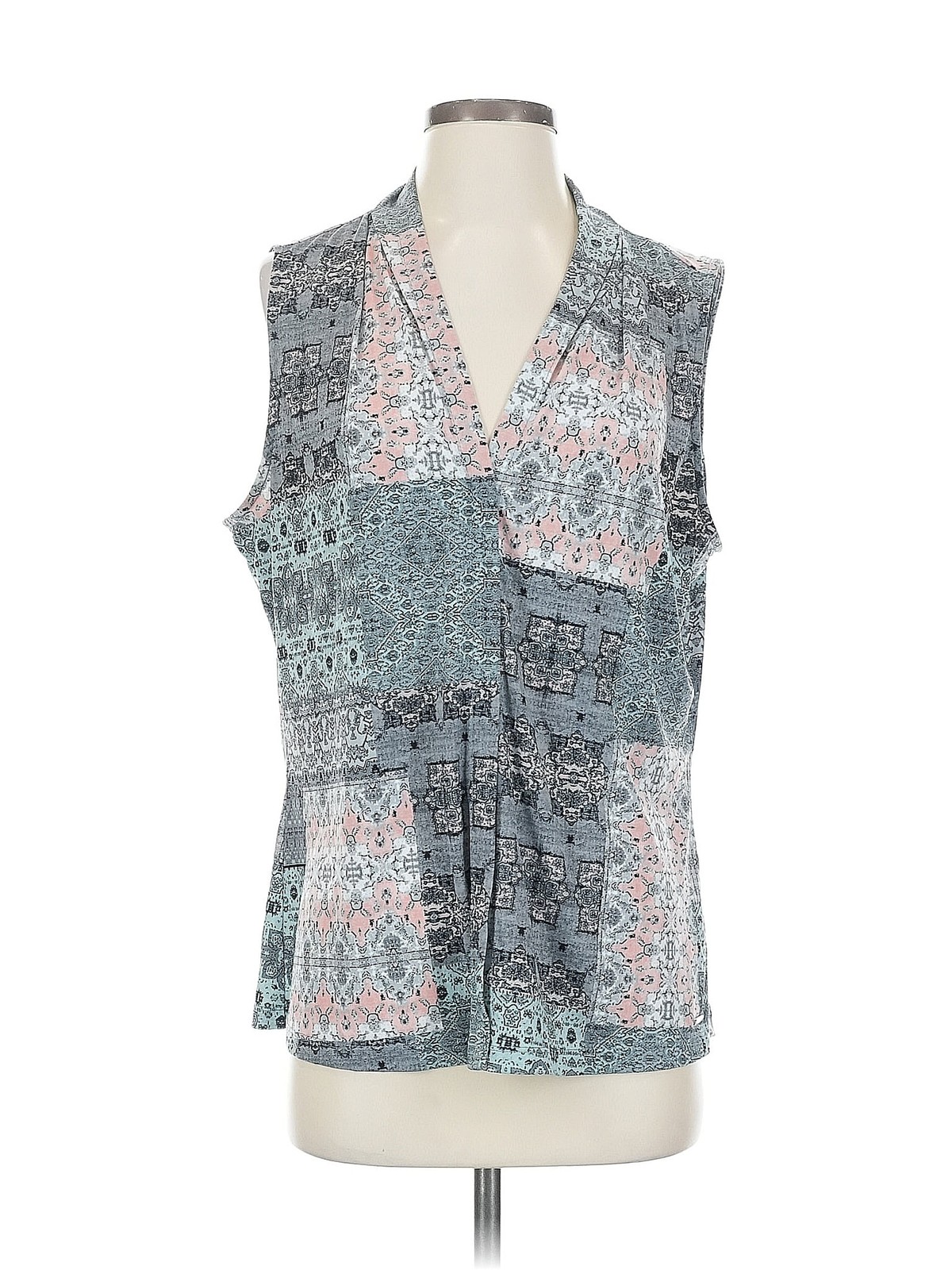 Calvin Klein Women Blue Sleeveless Blouse P