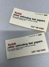 KODAK Silver Estimating Test Papers. 200 Sheets. Vintage Darkroom Testing