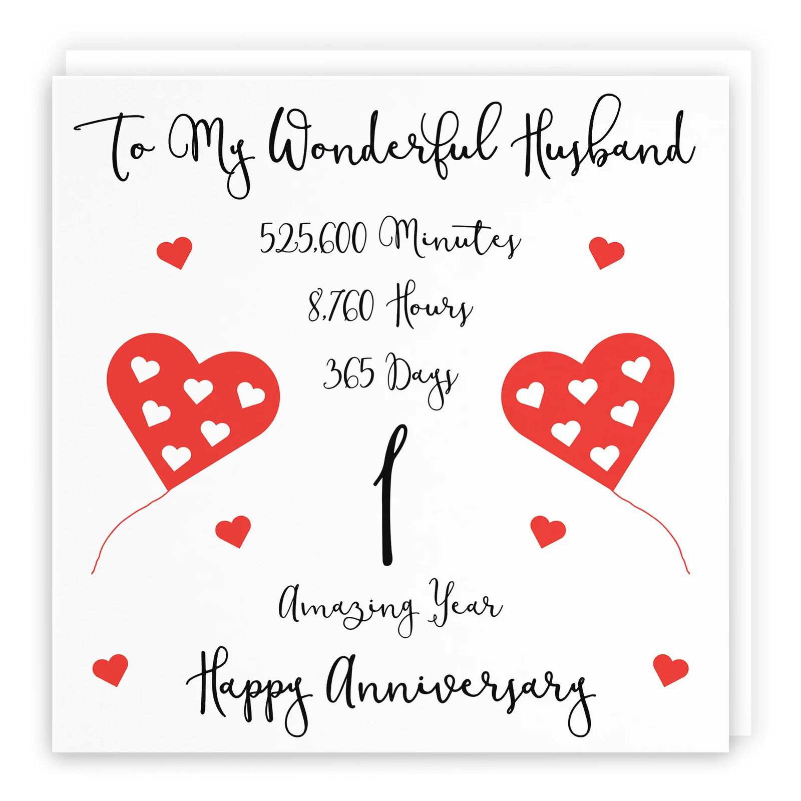 1st Husband Anniversary Card Timeless