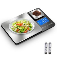 KüChenwaage Digital 15Kg/1G Doppelfunktion 500G/0,01G Mit Tara Auto-Off