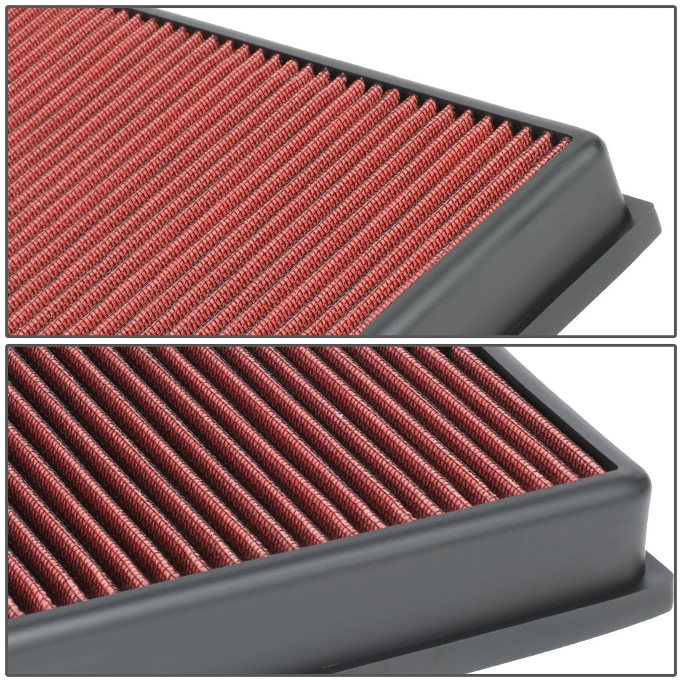 PARA BMW 335D 09-11 3.0L LAVABLE DURADERO PANEL DESPLEGABLE MOTOR AIRE INSTALADORES ROJO Foto 3 de 4