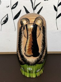 Woodland Creatures Bits/pcs Russian Style 5 PCE Nesting Doll - Main Doll 6.5&rdquo;