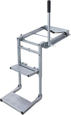 AA Products Aluminum Foldable Tailgate Ladder Rack with Two Step Pad Rung Retrac