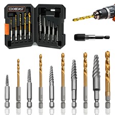 11Pcs Screw Extractor Set, Left Hand Drill Bit and Bolt Extractor Kit Easy to...