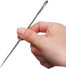 4" Professional Upholstery Needle 10cm Length 3mm Thickness, Big Eye Hand Sewing