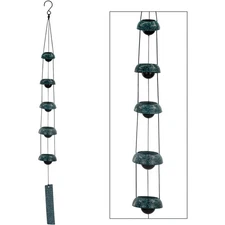 Bell Wind Chimes, Temple Wind Bell, Red Copper Wind Chimes with 5 Bells, Feng...