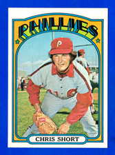 1972 TOPPS #665 CHRIS SHORT PHILADELPHIA PHILLIES HIGH NUMBER CARD -- NM MINT