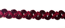 5 yards of beautiful, high quality 1/2" trim in a rich burgundy color.