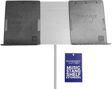 Pair Music Stand Shelf Extenders Side Attachments For Large Sheet Music