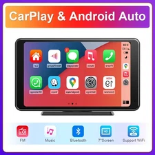 7'' Portable Wireless Apple CarPlay Android Auto Touch Screen Car Radio Stereo 