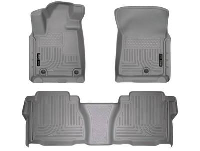 #ad Husky WeatherBeater Front 2nd Row Floor Mats 3pc Fits 07 11 Toyota Tundra Grey $127.49