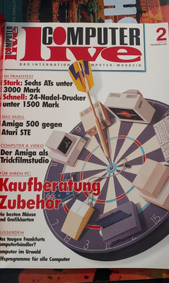 Computer Live Februar 2 1990 Magazin for C64 Amiga ST MS-DOS-PCs Zeitschrift