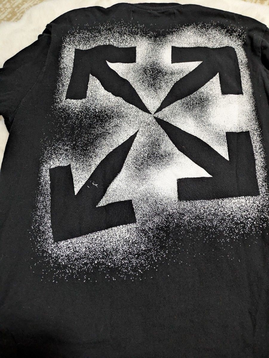 Men's Wear Off-White OFF WHITE Off White Arrow Logo Spray T Shirt Black