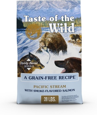 #ad Taste of the Wild Pacific Stream Grain Free Smoke Flavored Salmon Dry Dog 28 lb $35.39