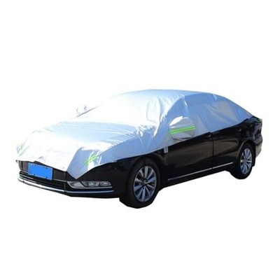  Half Car Cover, Sun Protection Heat Insulation and Anti-hail 1 PC Silver